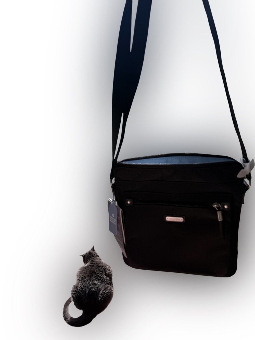 NWT Baggallini black organizer crossbody bag — brand new with original tags!